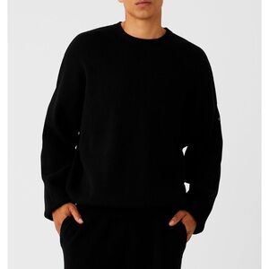 Scholar Crew Neck Sweater - Black - Medium